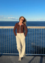 The Calm Knit Jacket - COFFEE BEAN