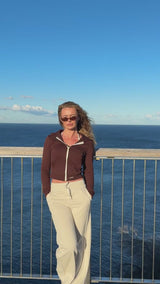 The Calm Knit Jacket - COFFEE BEAN